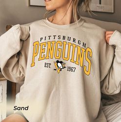 vintage vintage sweatshirt, pittsburgh penguins shirt, penguins tee, hockey sweatshirt, hockey fan shirt, pittsburgh hoc