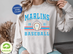 miami baseball crewneck sweatshirt , vintage baseball marlins sports tee, graphic baseball tee, miami marlins crewneck s