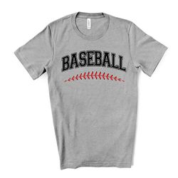 baseball dad tee, baseball dad with baseball threads design on premium bella canvas unisex shirt, baseball, plus size da