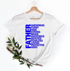 father adjective shirt fathers day gift gift for dad definition of dad fathers day gift from wife daddy and son shirtsda