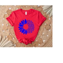 cute colon cancer shirt,blue ribbon sunflower shirt,womens colon cancer awareness shirt,cancer support tee,colon cancer