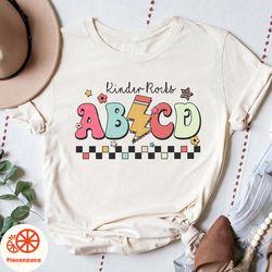 abcd teacher shirt, kindergarten teacher abcd rock shirt,  back to school shirt, elementary school shirt, gift for teach