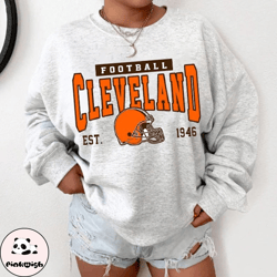 cleveland browns football sweatshirt, vintage style cleveland browns football, football sweatshirt, cleveland browns swe