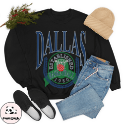 dallas mavericks basketball throwback sweatshirt  vintage football unisex crewneck