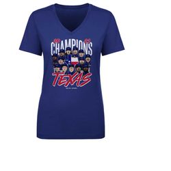 texas women's v-neck t-shirt - texas baseball texas baseball champions 2023 wht