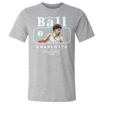 lamelo ball men's cotton t-shirt - charlotte basketball lamelo ball charlotte cover wht