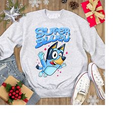 bluey show sweatshirt, bluey family hoodie, heeler bluey clothing, animated character apparel, bandit bluey sweatshirt,