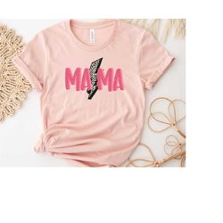 retro mama lighting bolt shirt, vintage mama leopard shirt, western graphic tee, retro mama shirt, mama tee, mothers day