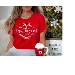 christmas shirt, north pole brewing co shirt, premium christmas spirit, brewing co shirt, north pole shirt, brewing co s