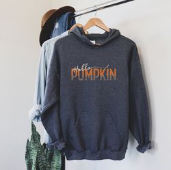 hello pumpkin hooded sweatshirt, fall hoodie, pumpkin hoodie, pumpkin patch sweatshirt, fall hooded sweatshirt, fall app