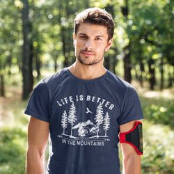 mens nature t shirt, hiking shirt, camping shirts for men, mens graphic tees, outdoor adventure shirt