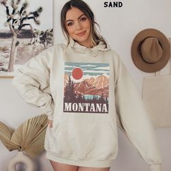 montana sweatshirt, montana western hoodie, vintage inspired western sweatshirt, explore more, national park shirt, adve