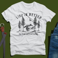 mountain graphic t shirt, unisex nature shirt, hiking shirt, camping tee, vintage graphic tees, adventure shirt