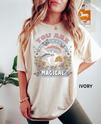 mushroom shirt, hippie shirt, you are magical, comfort colorsr, hippie tee, boho botanical shirts, retro mushroom tee, p