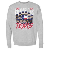 texas men's crewneck sweatshirt - texas baseball texas baseball champions 2023 wht