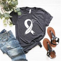 breast cancer shirt, awareness shirt, cancer survivor shirt, ribbon t-shirt, cancer distressed, stronger than cancer, ho