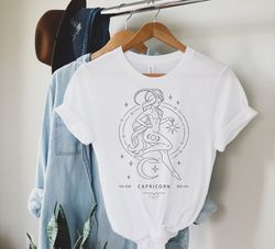 capricorn sign shirt, zodiac shirt, astrological tee, capricorn gift, birthday tee, gift for her 1