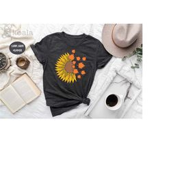 women's floral fall shirt, sunflower shirt, autumn shirt, thanksgiving, fall gift, sunflower fall shirt, autumn sunflowe