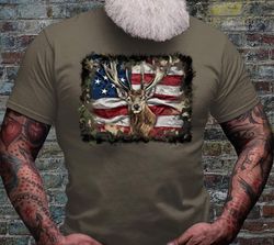 hunter shirt, american deer shirt, american flag shirt, deer sublimation, deer hunting tshirt, american flag shirt, gift