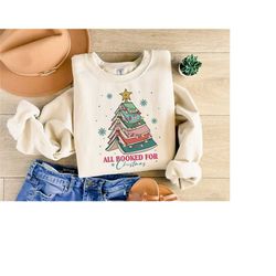 christmas book tree sweatshirt, book lover christmas shirt, book lover gift, christmas sweater, christmas gifts, christm