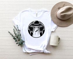 ufo abducting human shirt ,alien shirt ,alien tee ,ufo shirt, space lovers gift,funny ufo shirt, flying saucer tshirt