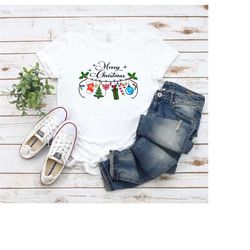 merry christmas shirt, christmas t-shirt, christmas lights shirt, cute christmas shirt, christmas party gift, gift for f