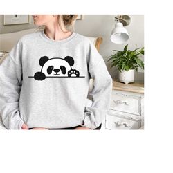 panda bear sweatshirt, panda bear shirt, panda mom shirt, pet lover shirts, animal lover unisex sweatshirt, graphic crew