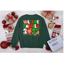 christmas family sweatshirt, women matching shirts, christmas family gifts, we are family tee, matching pajamas, family