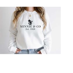 minnie & co 1928 sweatshirt, minnie and co shirt, retro vintage disney shirt, retro minnie and co, disneyworld shirt, di