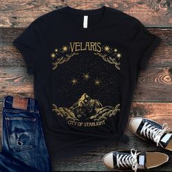 acotar velaris t-shirt, city of starlight, original design, night court t-shirt, sjm merch, court of thorn and roses cou