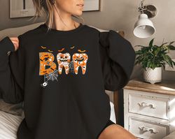 halloween boo teeth sweatshirt, halloween dentist hoodie, spooky dentist sweater, halloween costume, trick or teeth, fun