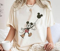 vintage mickey ears balloon shirt, mickey & friends t-shirt, magic kingdom, disney family vacation, disneyland trip