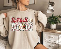 cute softball mama sweatshirt, mothers day gift for softball mom, gift for softball lover mom sweat, mothers day sweat,