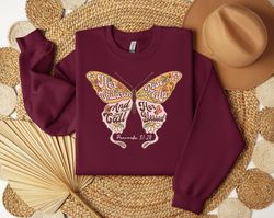 butterfly christian sweatshirt, christian mom sweatshirt, her children rise up and call her blessed sweatshirt, blessed