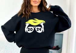 funny trump t-shirt for men & women, trump hair sweatshirt, republican gift tee, vote trump for president 2024 tshirt, v