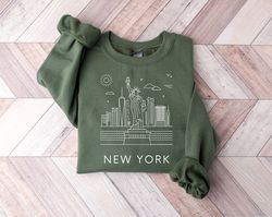 new york t-shirt, new york skyline canvas, new york city shirt, minimalist shirt, girlfriend gift, valentines day gift,