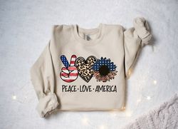 peace love america shirt, 4th of july shirt, independence day shirt, memorial day shirt, 4th of july family shirt, meric