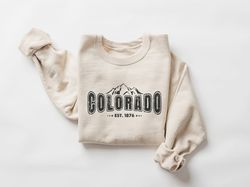 sweatshirt, colorado mountain shirt, colorado vacation tee, camping shirt, state sweater, hiker shirt, nature l