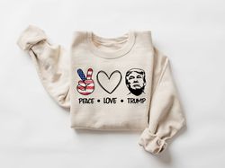 peace love trump shirt, trump shirt, 2024 political shirt, republican gift tee, support trump shirt, president trump shi