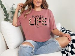 nurse life shirt, leopard nurse shirt, nurse gift, gift for nurse