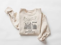 los angeles sweatshirt, los angeles travel sweatshirt, los angeles lover gift, west coast sweatshirt, california sweatsh