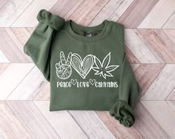 peace love cannabis shirt, cannabis shirt, weed t shirt, marijuana shirts ,weed leaf tee, weed-420 t-shirt, weed lover s