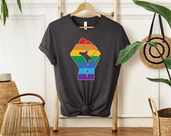 rainbow pride shirt, pride punch shirt, lgbt shirt, inspirational shirt, gay pride, awareness shirt, trans shirt, lesbia