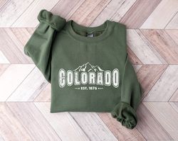 vintage colorado sweatshirt, colorado mountain shirt, colorado vacation tee, camping shirt, state sweater, hiker shirt,