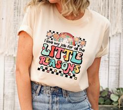 i love my job for all the little reasons shirt, teacher love outfit, teacher gift, science tshirt, teacher school, schoo