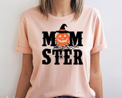 momster shirt, mom halloween shirt, cute halloween tee, pumpkin print shirt, women fall graphics, trick or treat shirt,