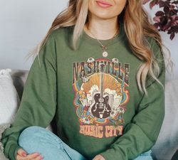 nashville tennessee crewneck sweatshirt, super soft howdy vintage, music city, hoodie, oversized print, dtg, boho, cowbo