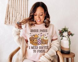 coffee shirt halloween shirt spooky season tee halloween graphic shirt fall coffee tee halloween gift for her coffee lov