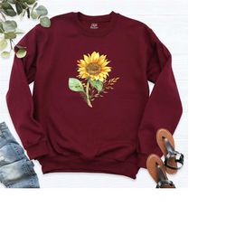 sunflower sweatshirt, sunflower shirts for women, sunflower gifts, sunflower shirts, women clothing, sunflower tee, wome