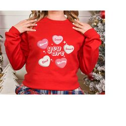 valentine's day sweatshirt, teacher valentine shirt, valentine's day gift sweater, gift for her shirt, sweet hearts teac